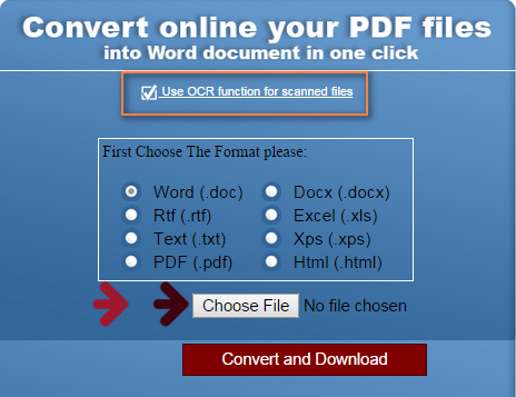 Convert PDF to Word - free online converter with OCR option