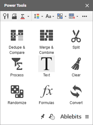 Text tools in Power Tools.