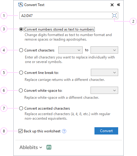 How to convert in Excel.