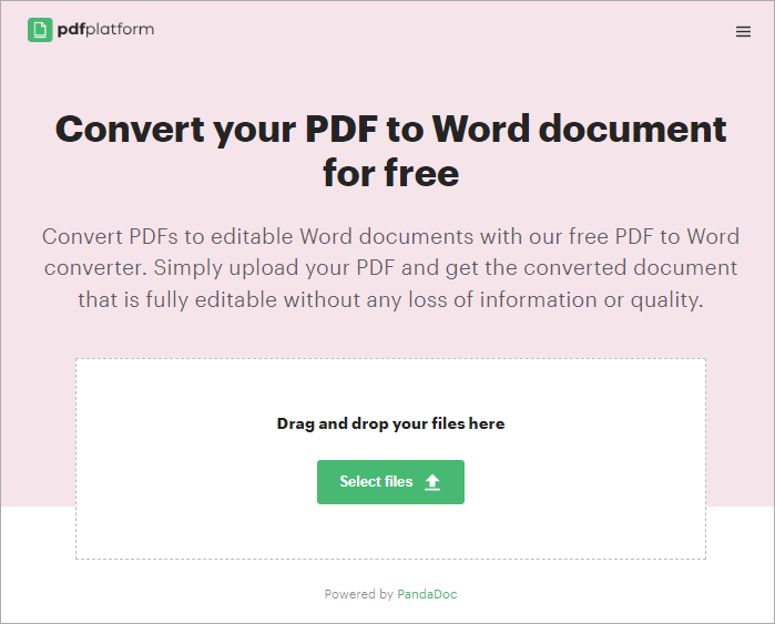 PDFplatform - Convert PPDF to Word