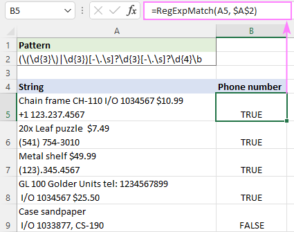 Regex to match phone numbers