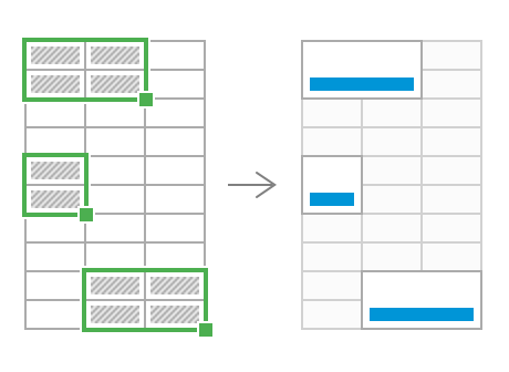 Merge all areas in the selection.