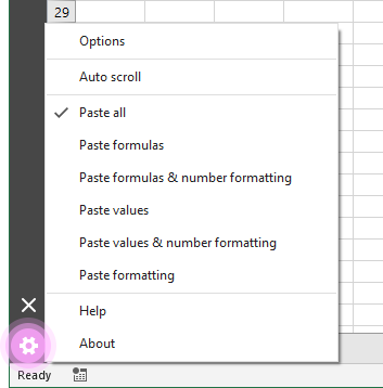 Compare Excel spreadsheets options.