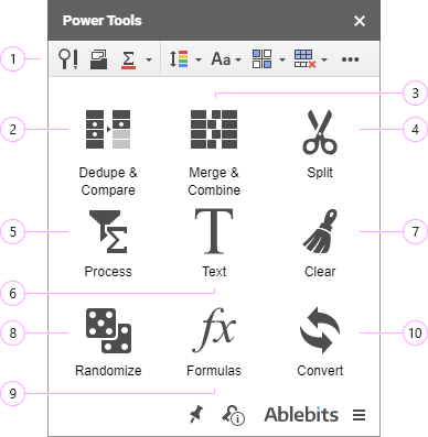 Power Tools: 30+ add-ons for Google Sheets.