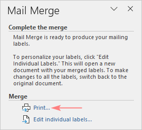 Print address labels.