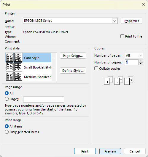 Customize the print settings.