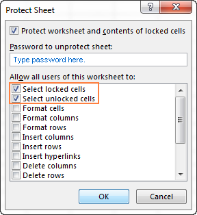 Protecting formulas in Excel