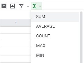 Where to find SUM function.