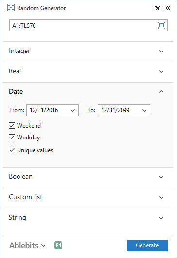 How to randomize dates in Excel.