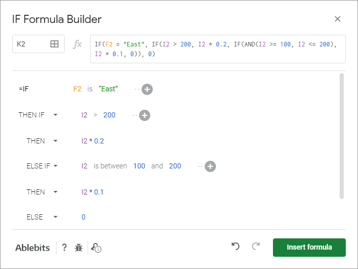 Decode existing Google Sheets IF formulas.