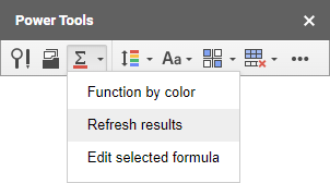 Refresh results if the changes took place in your spreadsheet.