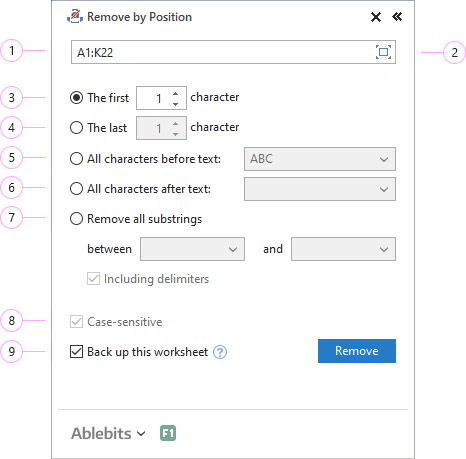 How to remove text in Excel.