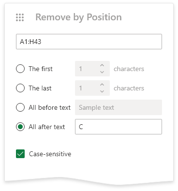 Remove by position