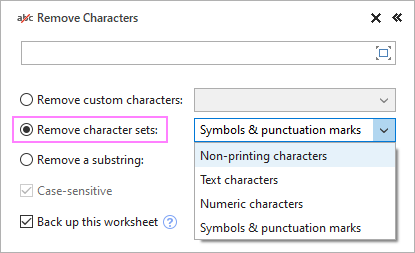 Delete a predefined character set.