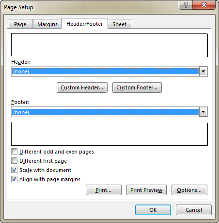 Removing headers and footers from multiple worksheets at a time