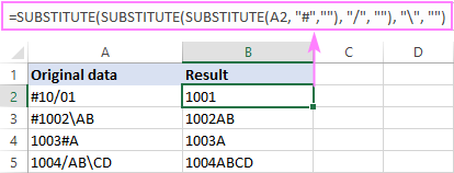 Deleting multiple characters from a cell