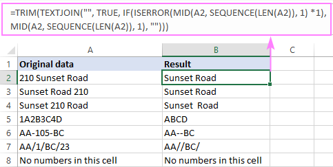 Remove numbers and trim spaces before text