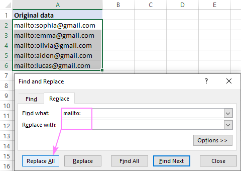 Deleting specific text from multiple cells