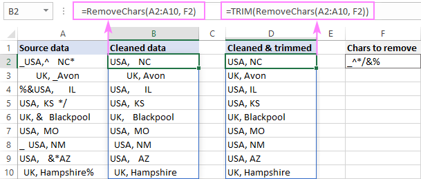 Nesting a custom function inside of TRIM