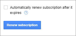 Renew subscription.