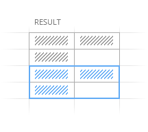 Place the copied ranges one under another.