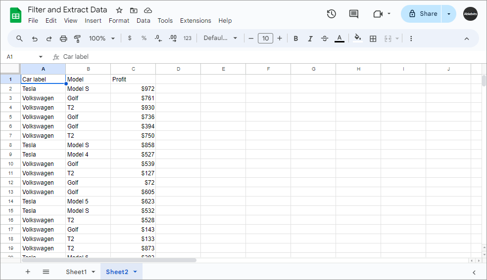 ...or as values copied from your source table