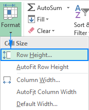 Row height