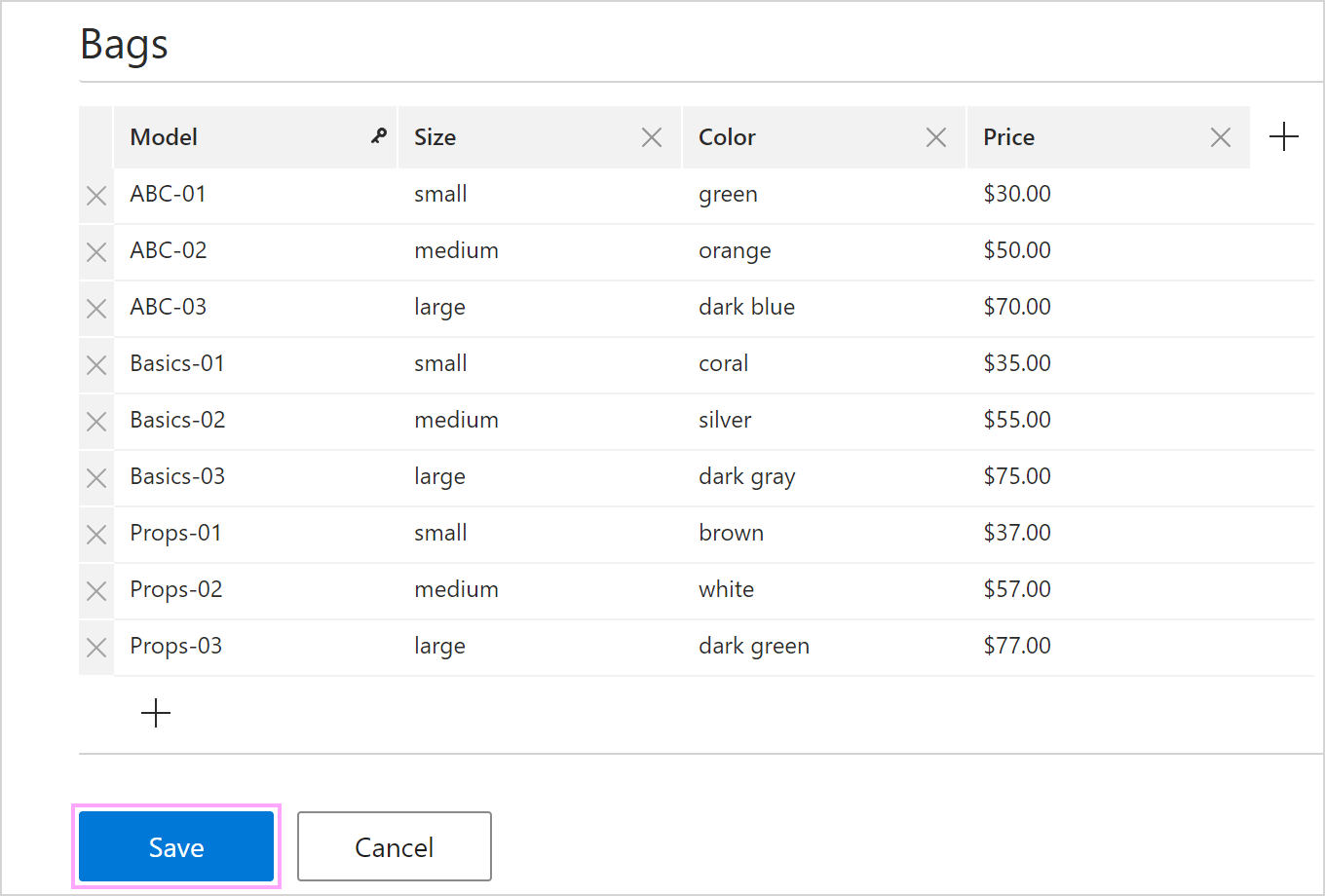 Save your dataset.