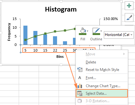 Right-click the category labels and click Select Data…