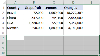 Select a range for the TRANSPOSE output.