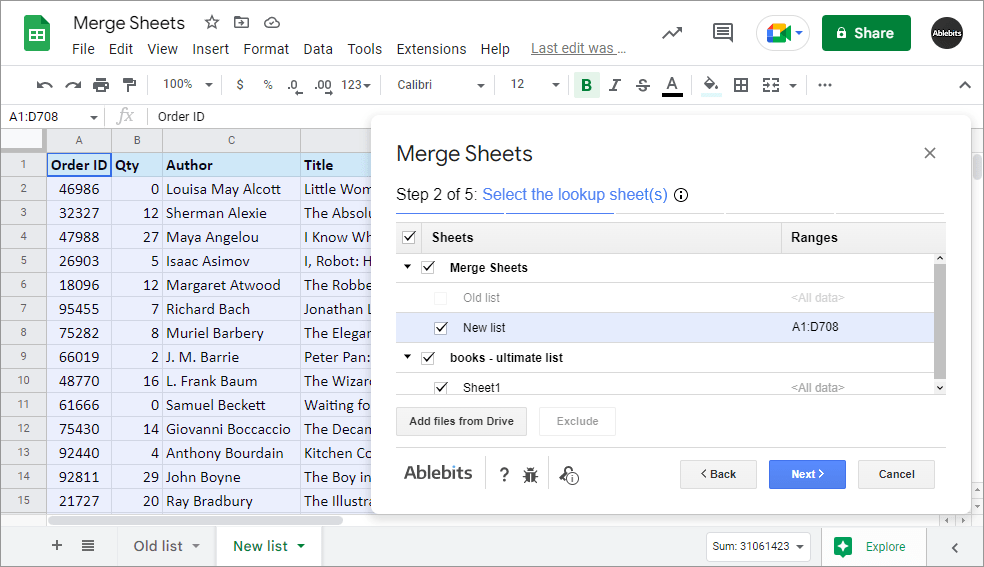 Choose as many lookup tables as you need.