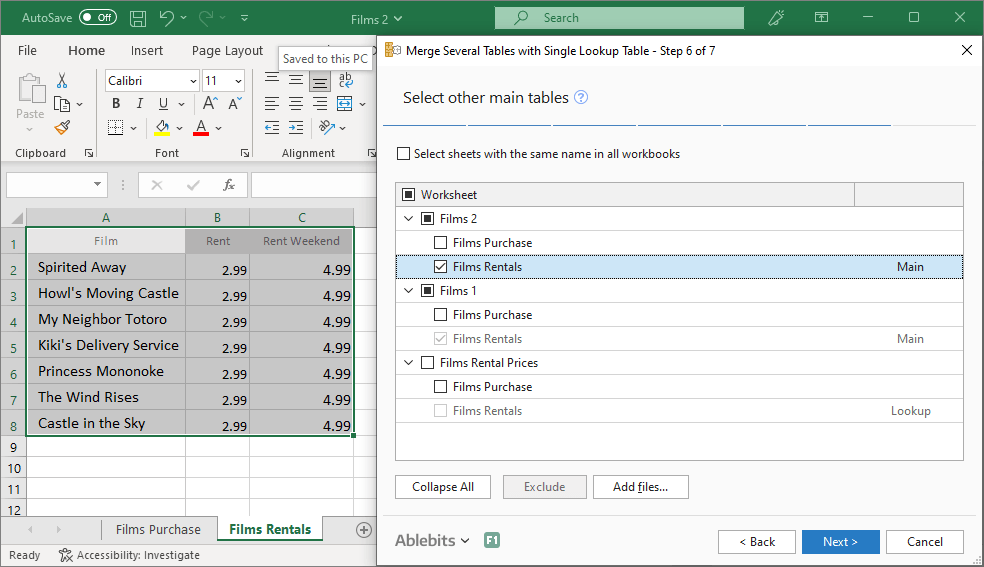 Select other table(s) to update