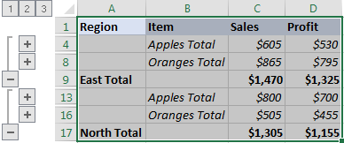 Select the visible rows using the mouse.