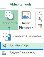 Shuffle Cells tool in Excel