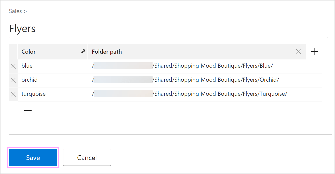 Saving a simple dataset