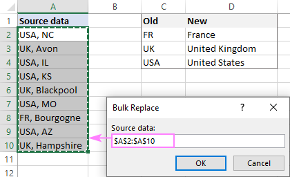 Select the source range.