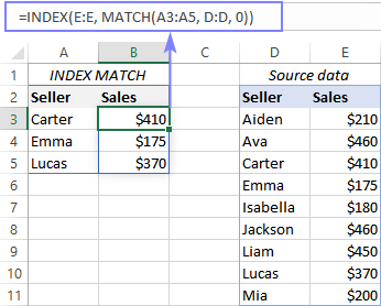 Fixing a #SPILL error with an INDEX MATCH formula