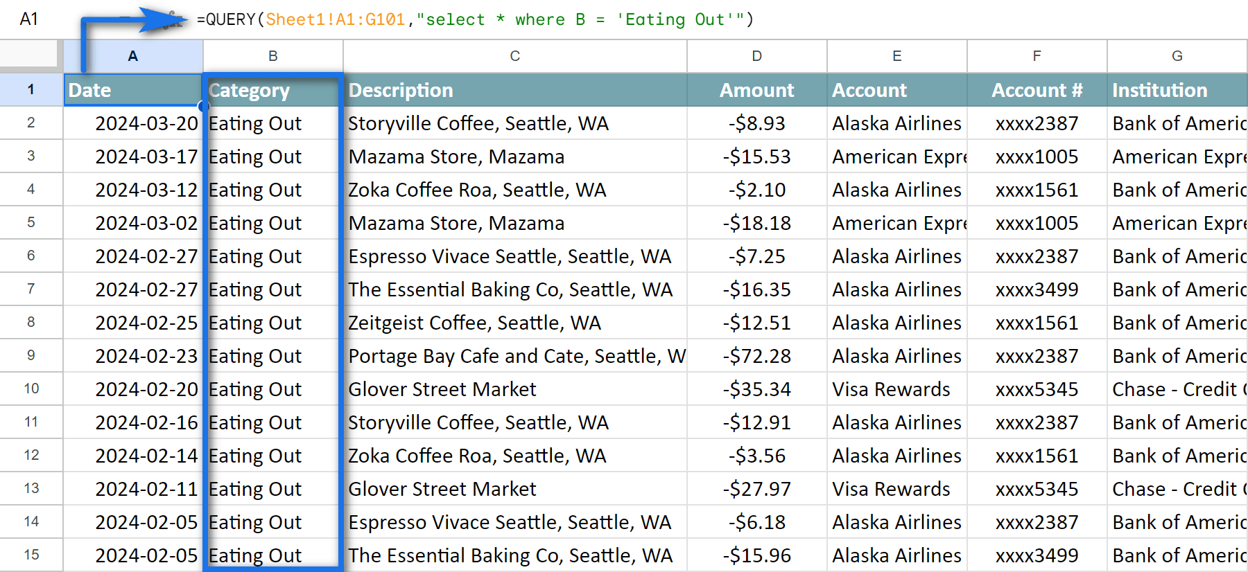 Use QUERY to pull the related records only – meaning split Google sheets.