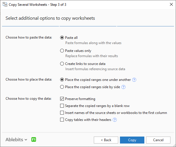 Fine-tune additional options to change the way result will look.