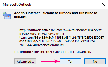 Subscribe to an Internet calendar in Outlook.