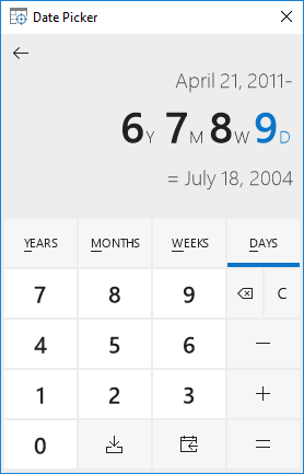 Subtract dates in Excel.