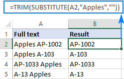 Removing the same text from a range of cells