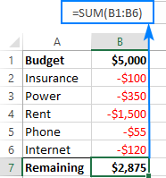 Sum negative numbers.