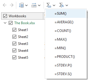 Sum same cell across multiple sheets.