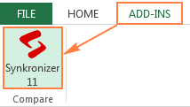 Run the Synkronizer Excel Compare add-in.