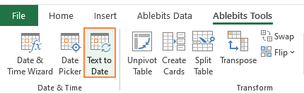 Text to Date tool for Excel