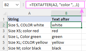 Case-insensitive TEXTAFTER formula