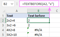 Case-sensitive TEXTBEFORE formula