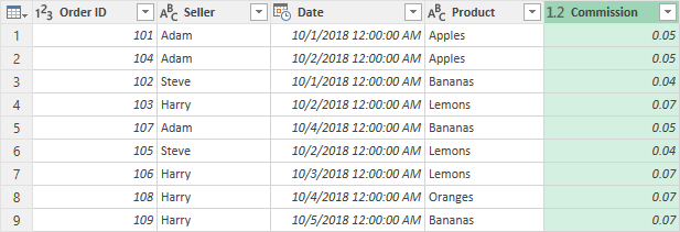 Select the columns to add from the third table.