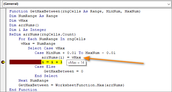 Debugging UDF with breakpoint